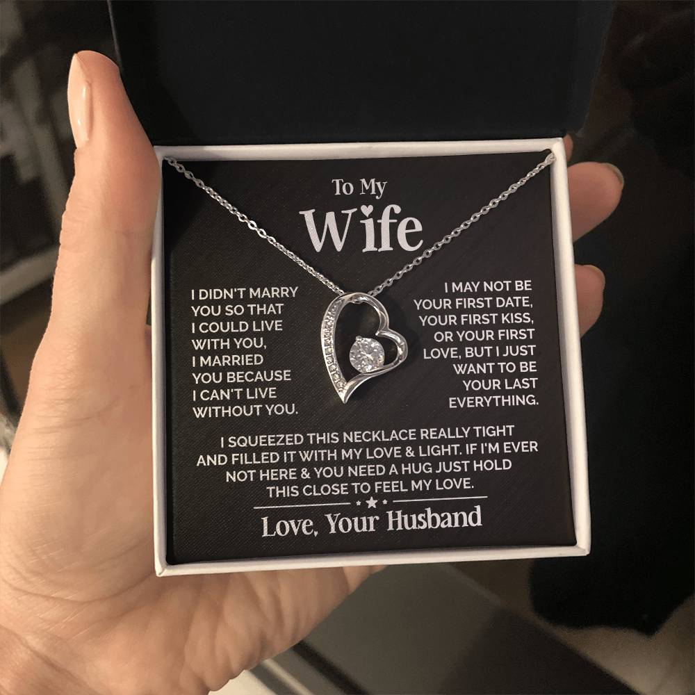 TO MY WIFE FIRST LOVE FOREVER LOVE NECKLACE GIFT SET
