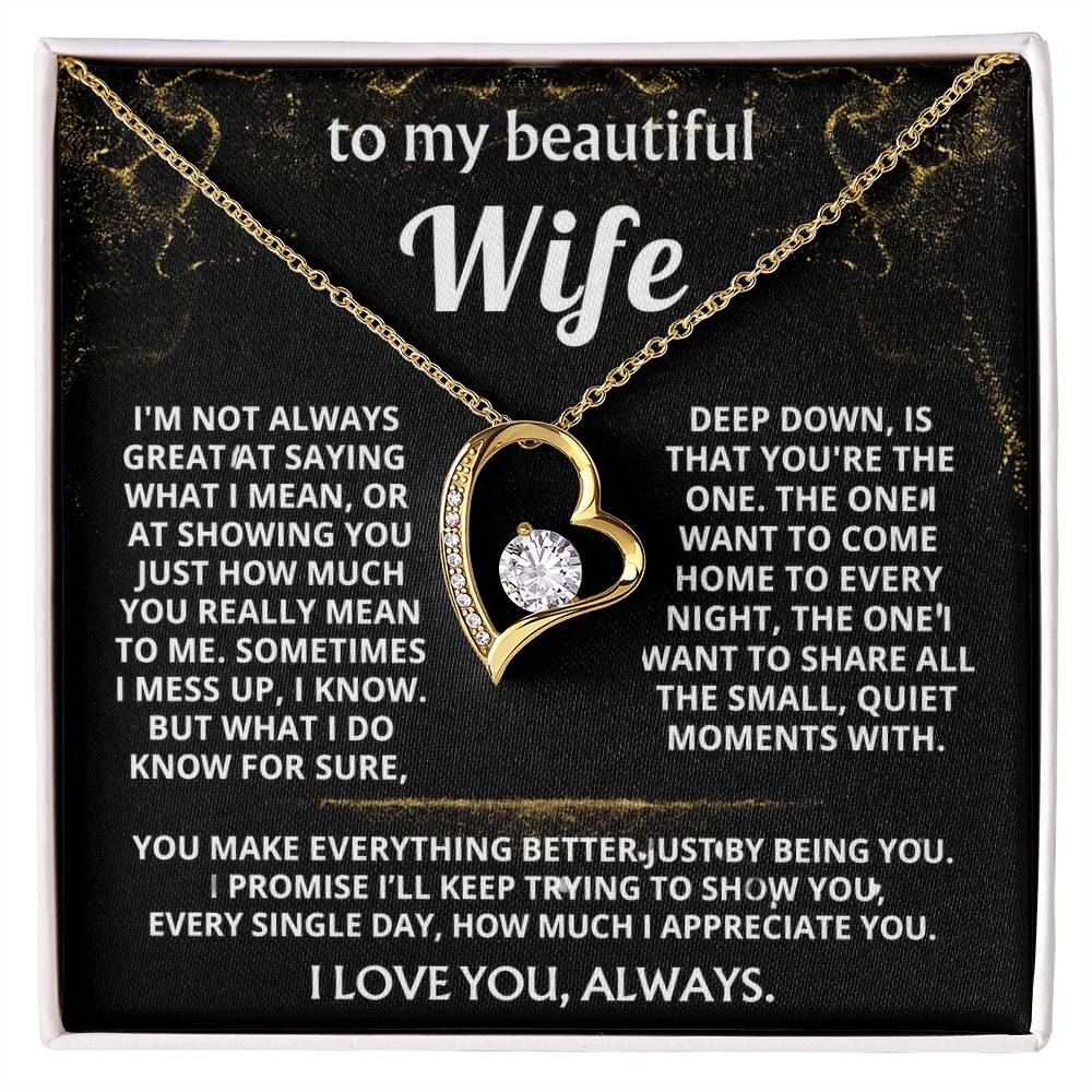 To My Wife, You make my world better.