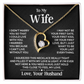 TO MY WIFE FIRST LOVE FOREVER LOVE NECKLACE GIFT SET