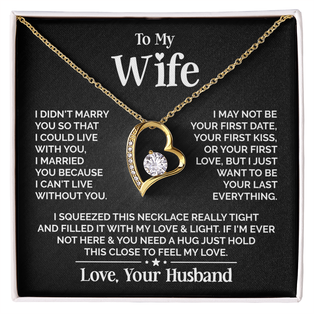 TO MY WIFE FIRST LOVE FOREVER LOVE NECKLACE GIFT SET