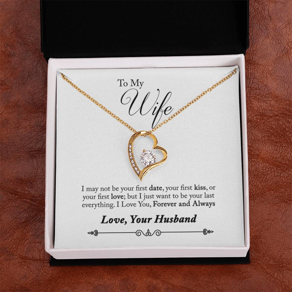 TO MY WIFE LAST EVERYTHING FOREVER LOVE NECKLACE GIFT SET