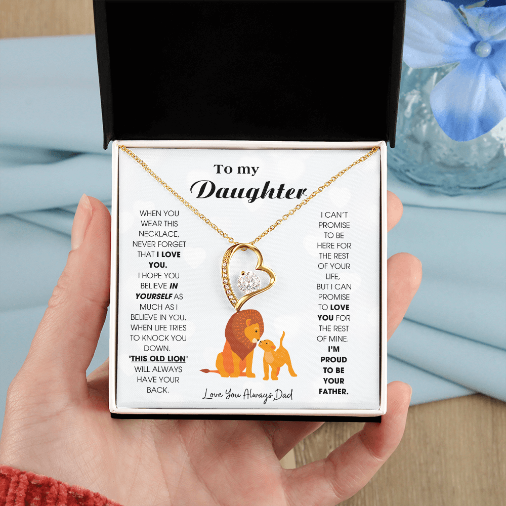 To My Daughter - When you wear this necklace, never forget that I LOVE YOU [ Forever Love ]