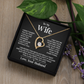 TO MY WIFE FIRST LOVE FOREVER LOVE NECKLACE GIFT SET