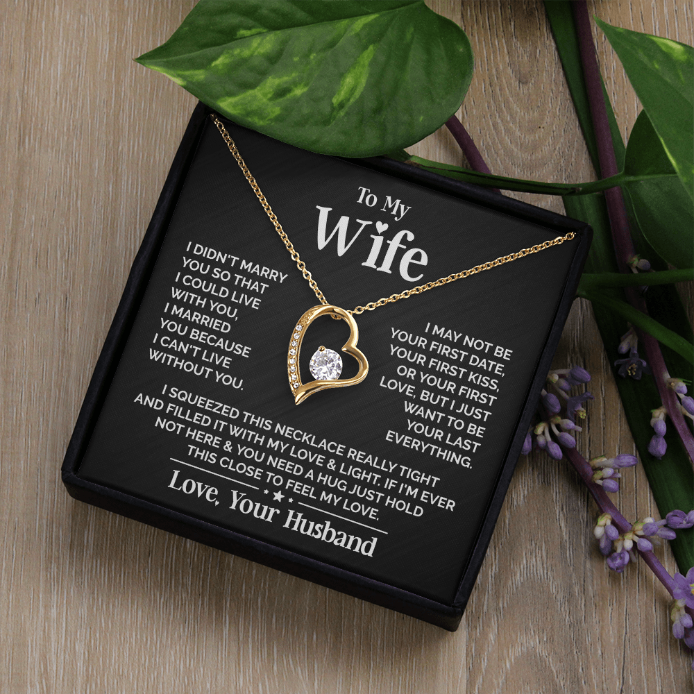 TO MY WIFE FIRST LOVE FOREVER LOVE NECKLACE GIFT SET