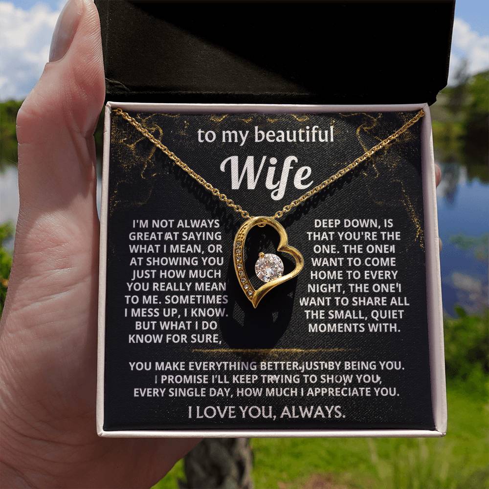 To My Wife, You make my world better.