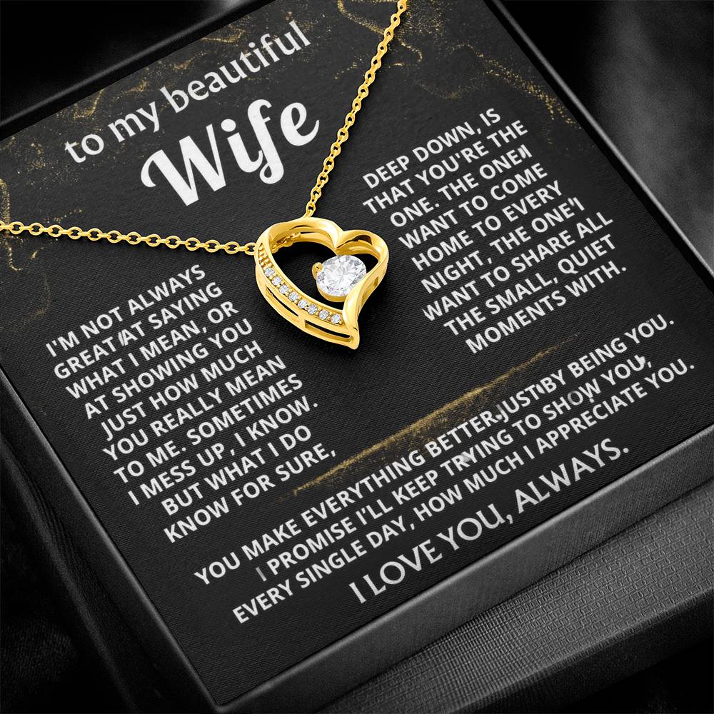 To My Wife, You make my world better.