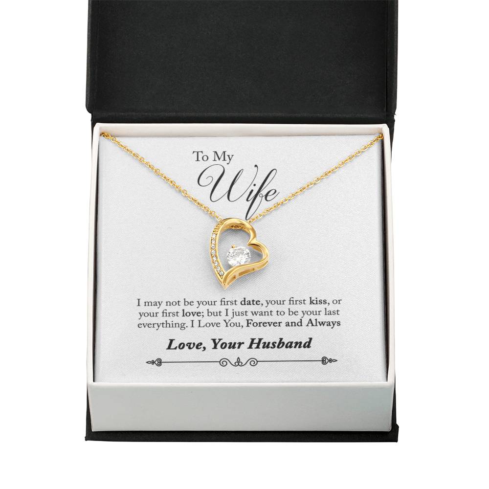 TO MY WIFE LAST EVERYTHING FOREVER LOVE NECKLACE GIFT SET