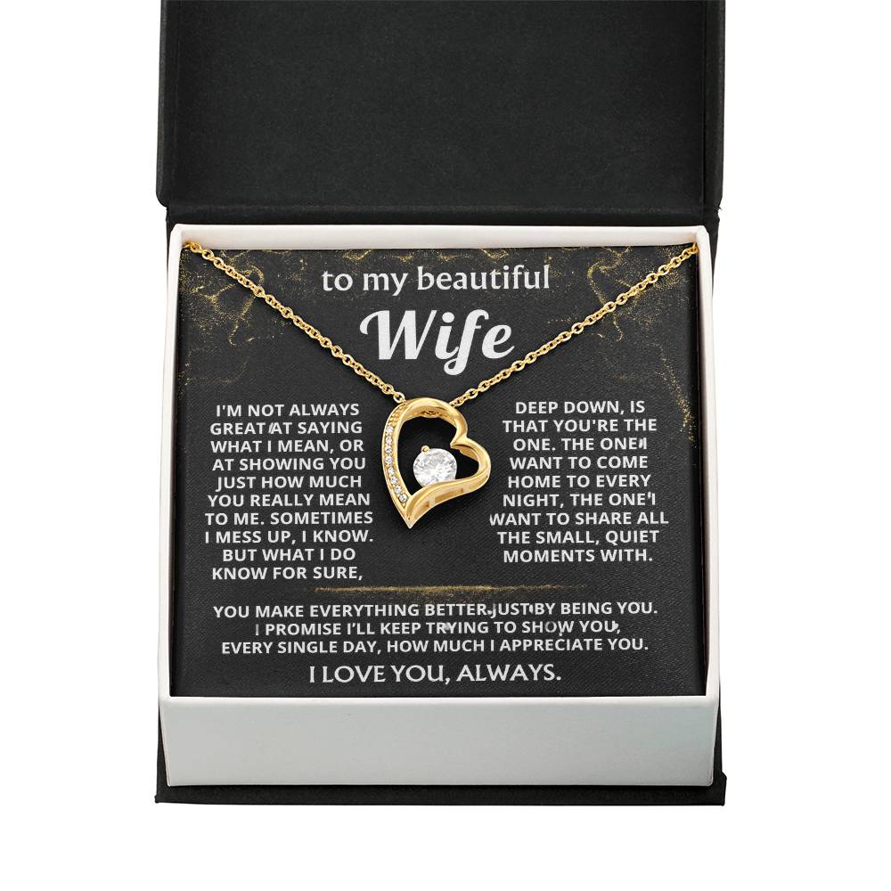 To My Wife, You make my world better.