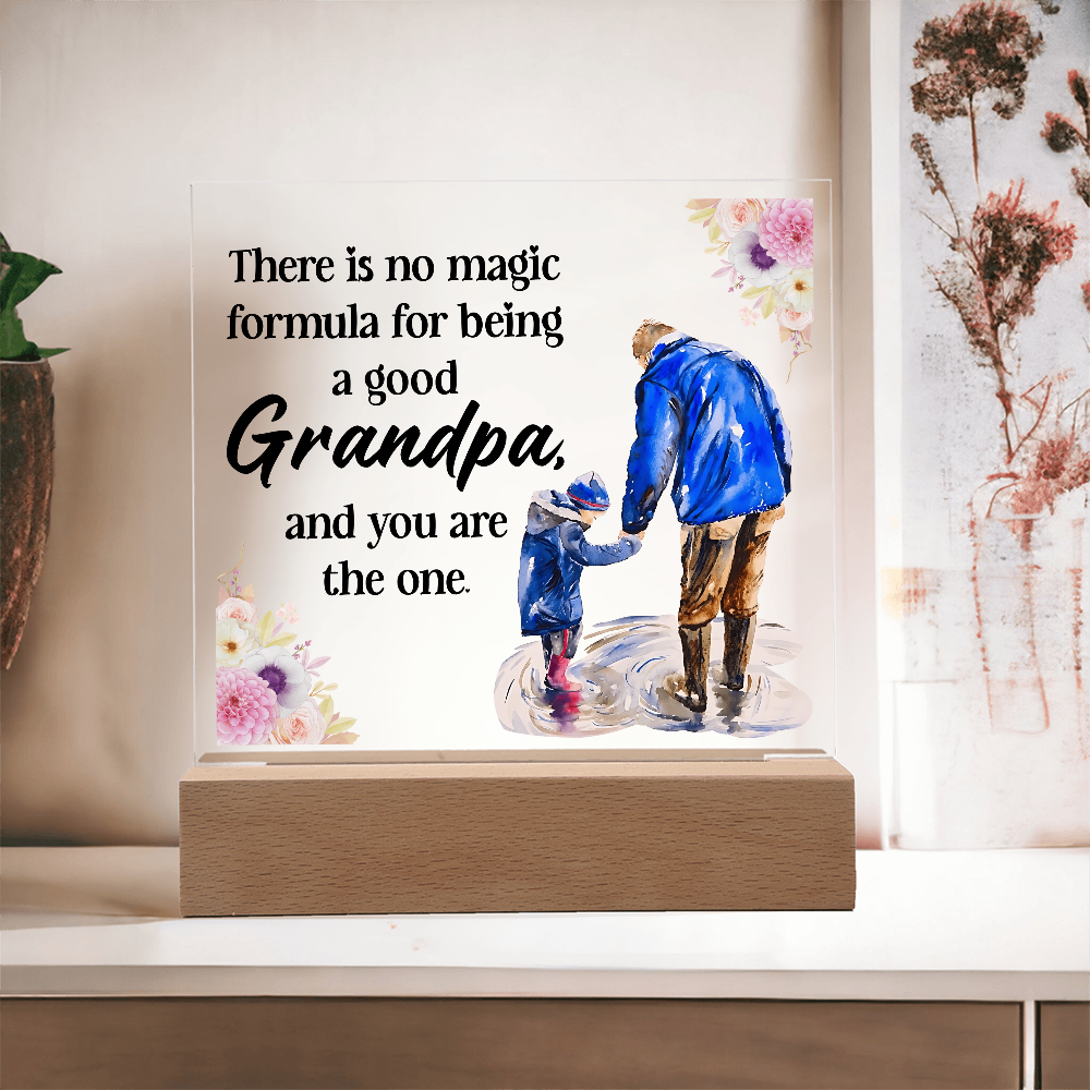 Acrylic Square Design Grandpa