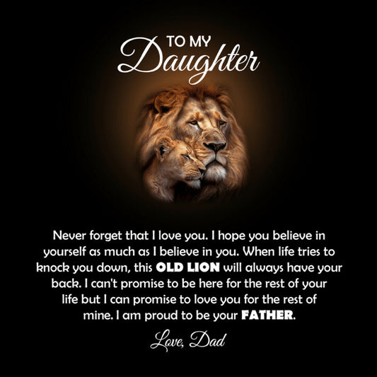 TO MY DAUGHTER OLD LION KNOT HEART ROSE BOX