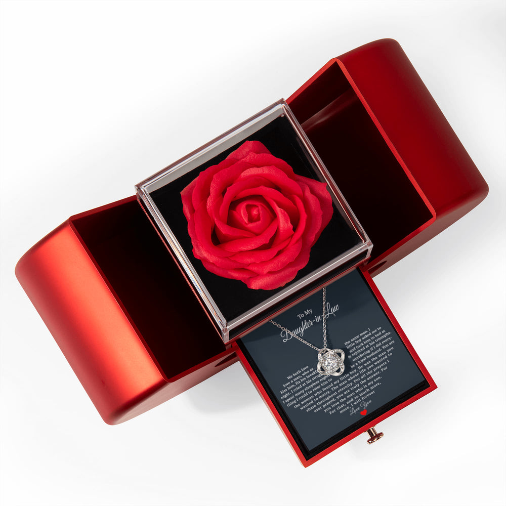 TO MY DAUGHTER IN LAW PRAYERS LOVE KNOT NECKLACE HEART BOX GIFT SET