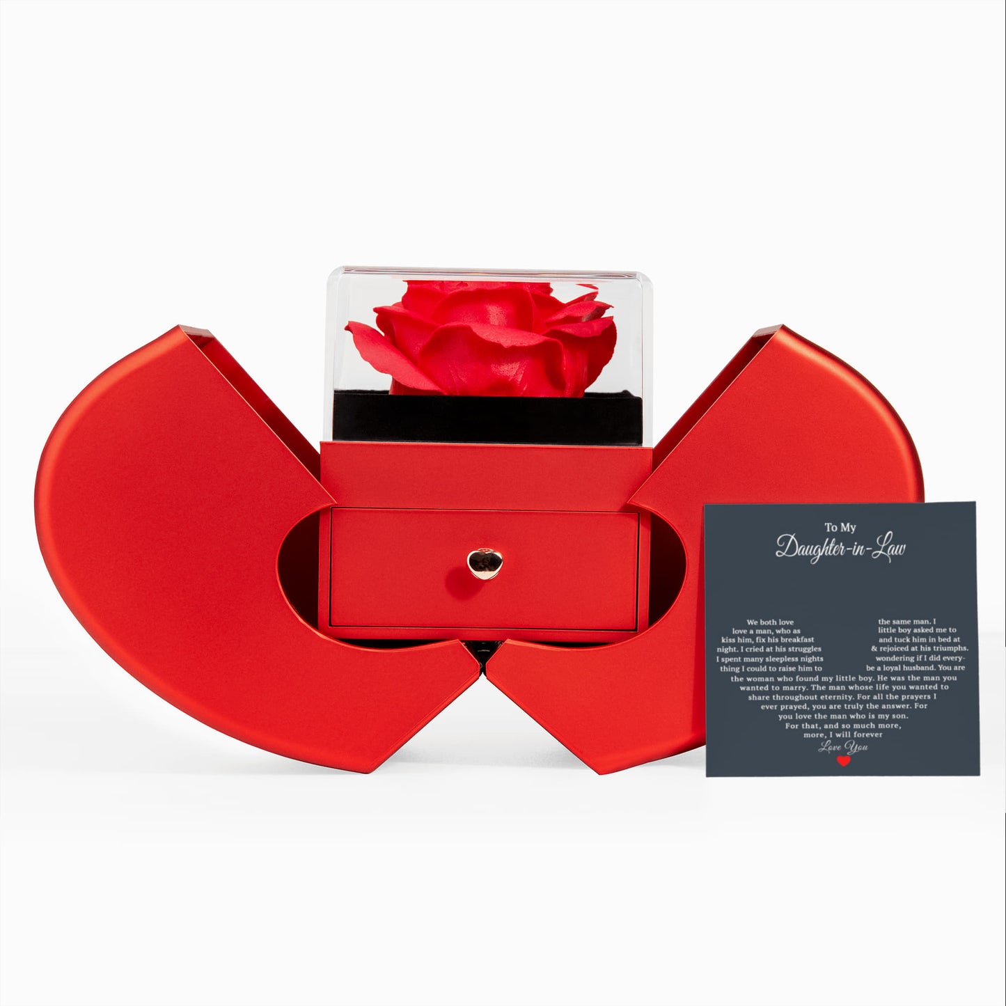 TO MY DAUGHTER IN LAW PRAYERS LOVE KNOT NECKLACE HEART BOX GIFT SET