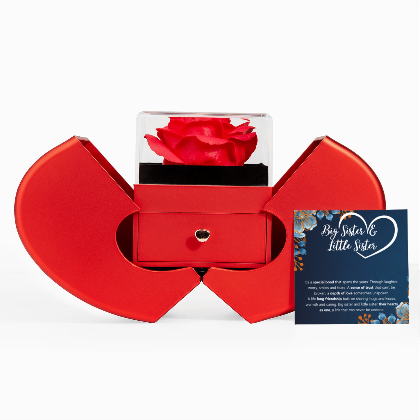 TO MY SISTER BOND KNOT NECKLACE HEART BOX GIFT SET