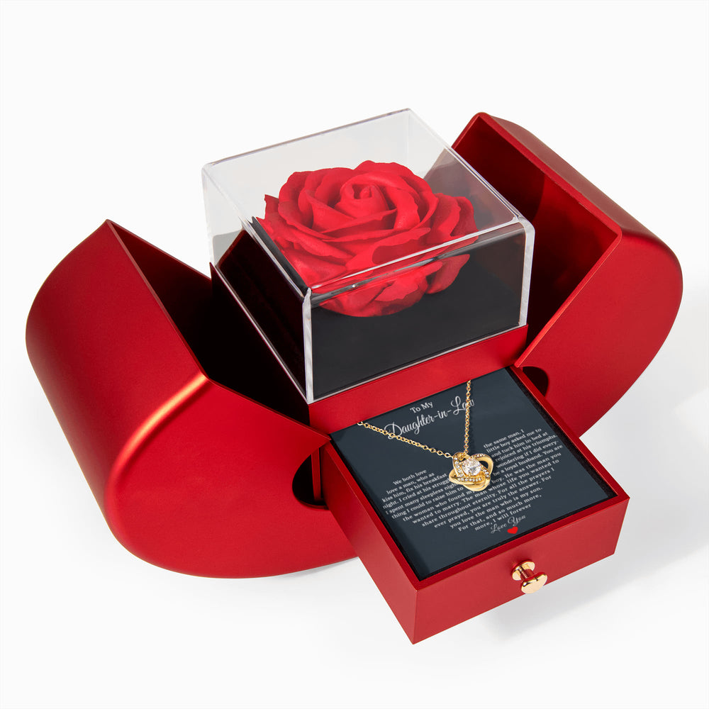 TO MY DAUGHTER IN LAW PRAYERS LOVE KNOT NECKLACE HEART BOX GIFT SET
