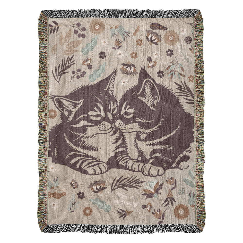 Snuggling Kitties - Woven Blanket