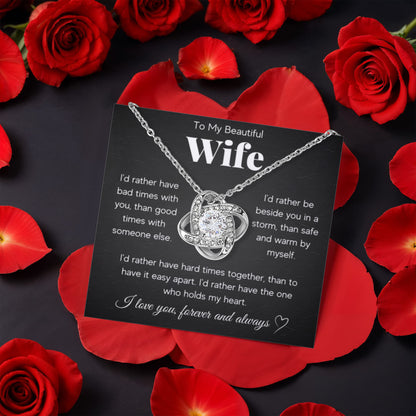 Love Knot Necklace - Wife Rather with Rose Box