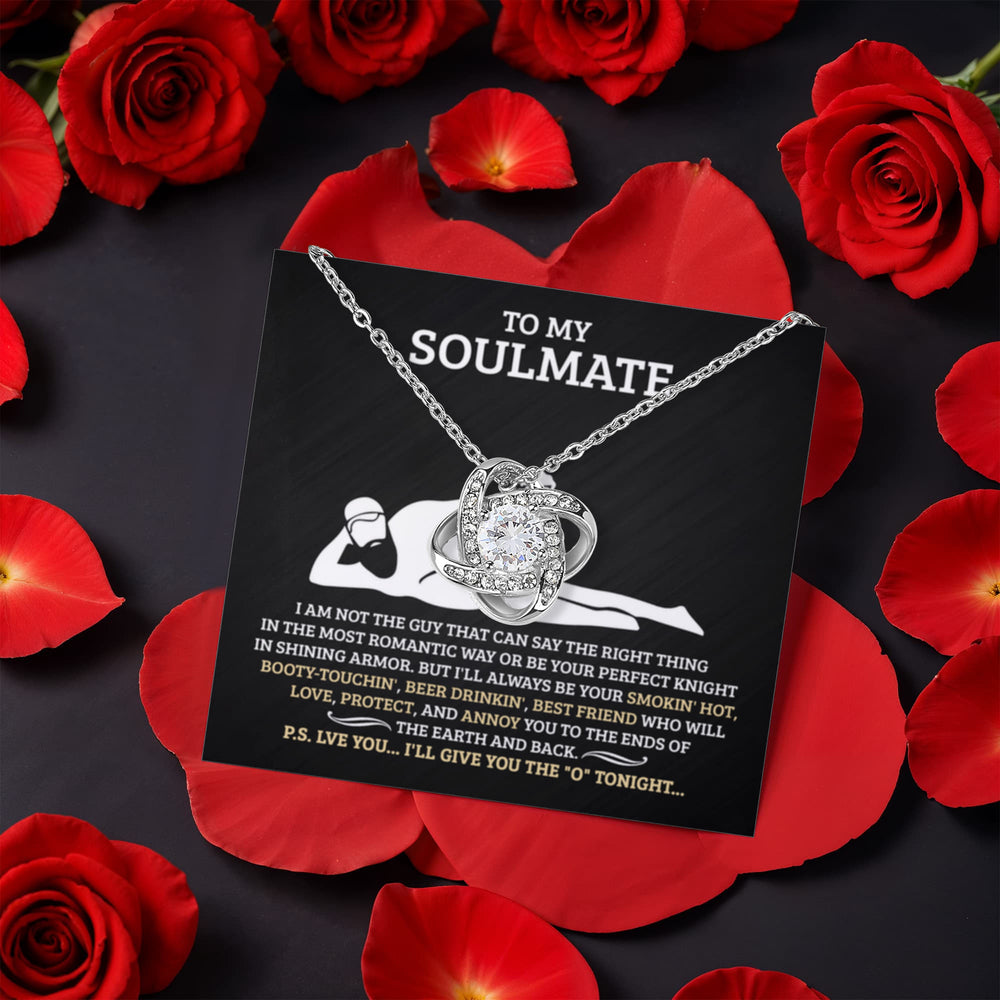 Love Knot Necklace - Soulmate Smookin Hot Eternal with Rose Box
