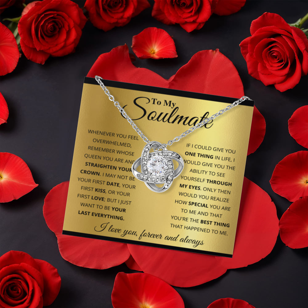 Love Knot Necklace - Soulmate Gold Alluring with Rose Box