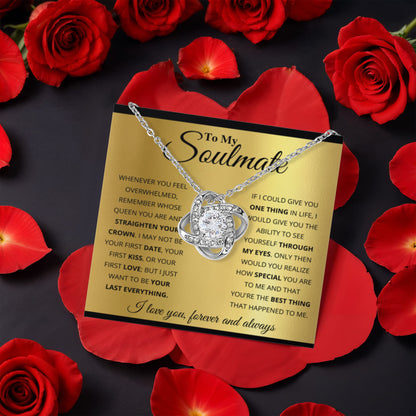 Love Knot Necklace - Soulmate Gold Alluring with Rose Box