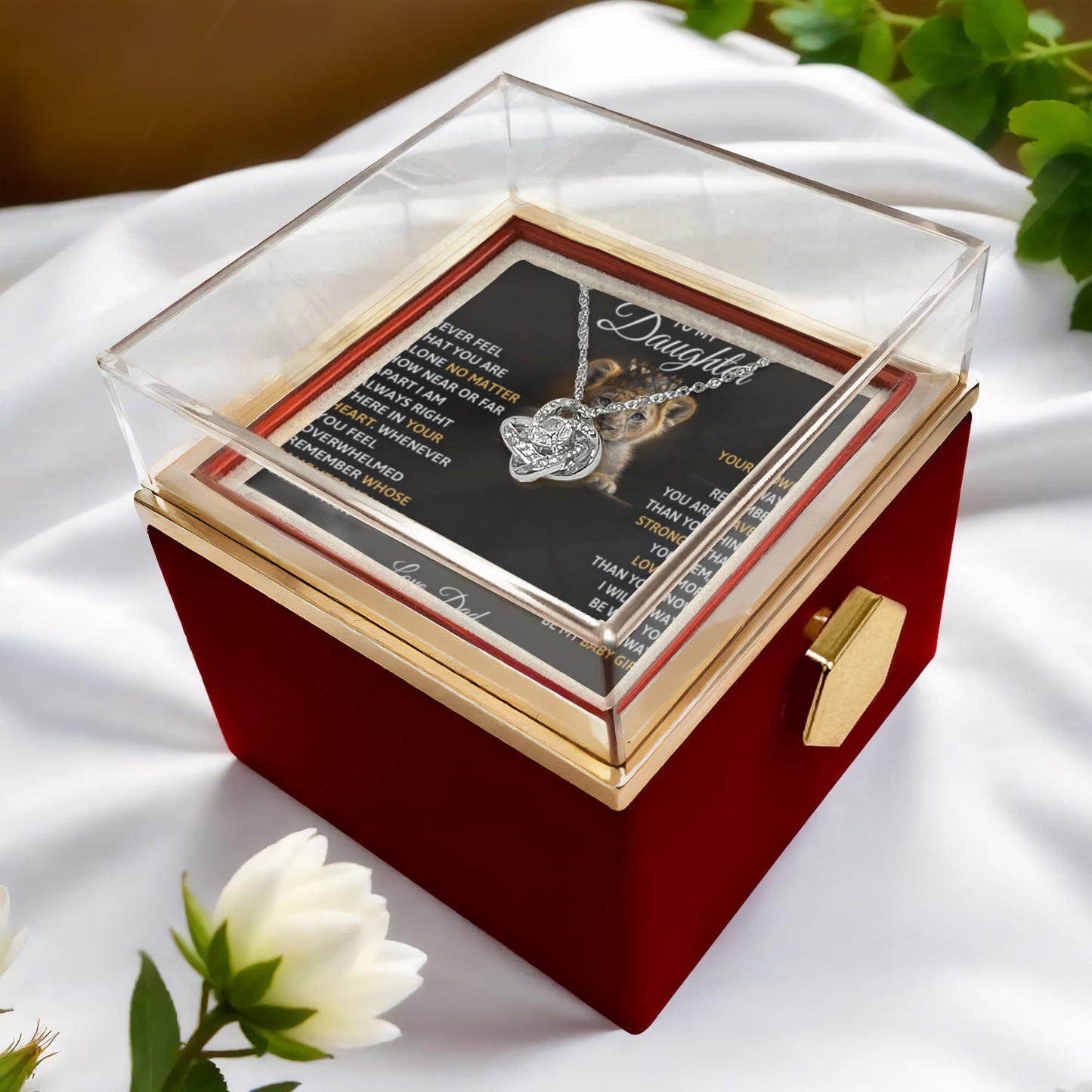 Baby Girl Eternal - Daughter Birthday Necklace with Rose Box