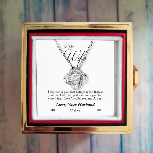 I'm Sorry Gifts For Her - Love Knot with Rotating Rose Gift Box