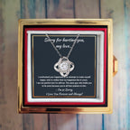 I'm Sorry Gifts For Her - Love Knot with Rotating Rose Gift Box