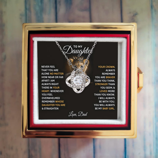 Baby Girl Eternal - Daughter Birthday Necklace with Rose Box