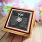 To My Son Skies Love Knot Necklace with Rose