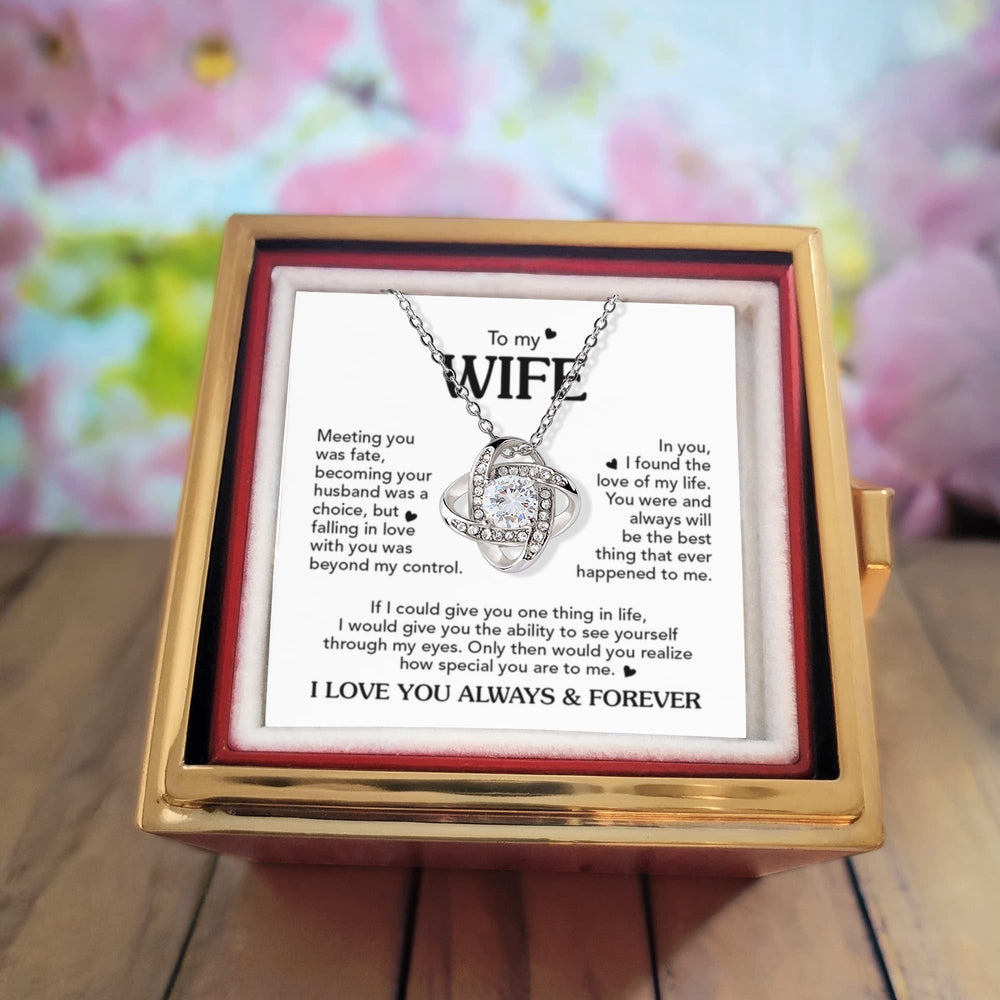 Love Knot Necklace - Choice Forever with Rose Box