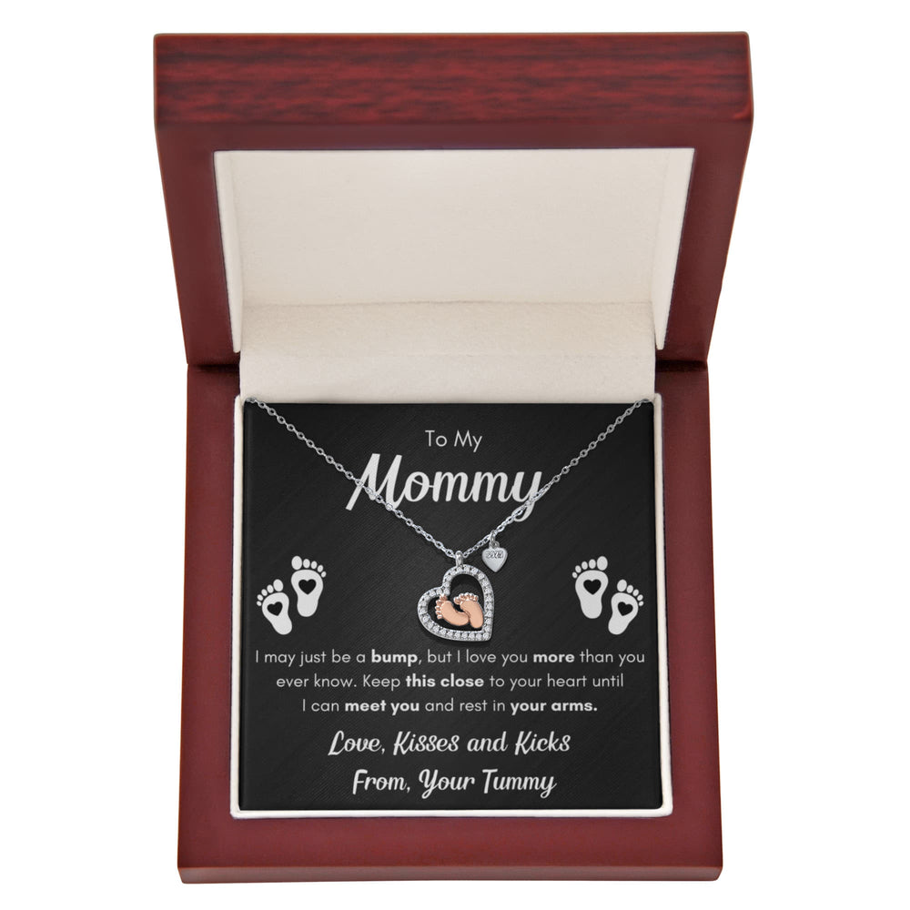 TO MY MOMMY BABY FEET NECKLACE - LED BOX