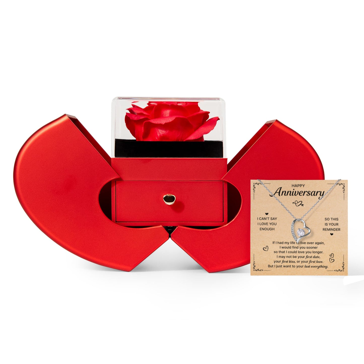ANNIVERSARY FOREVER HEART ROSE BOX