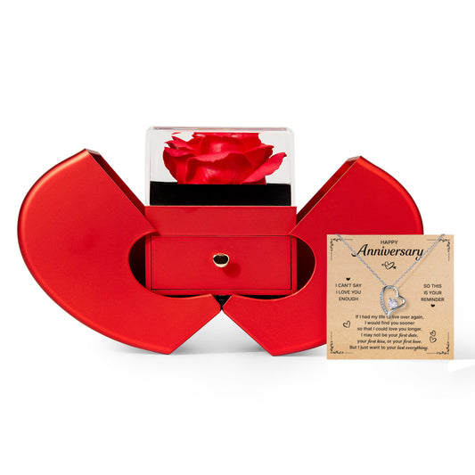 ANNIVERSARY FOREVER HEART ROSE BOX