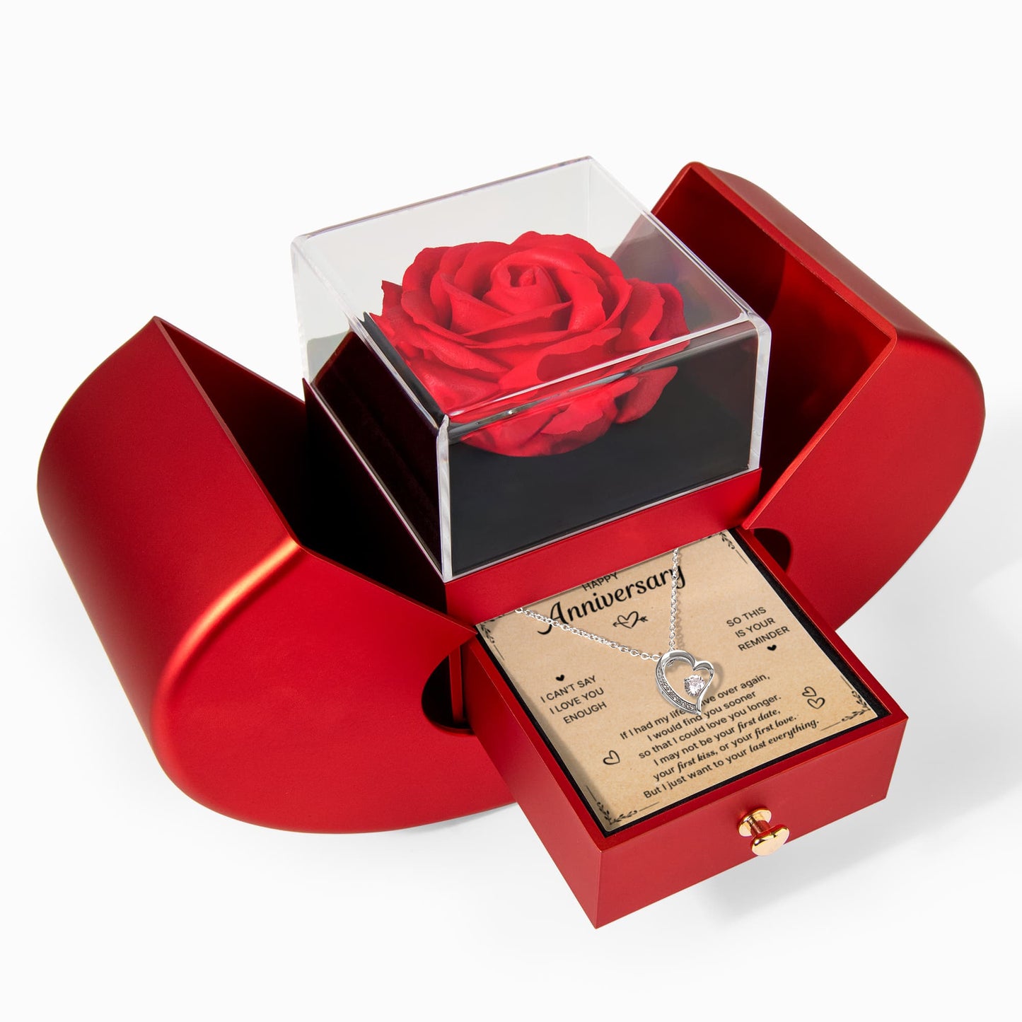 ANNIVERSARY FOREVER HEART ROSE BOX