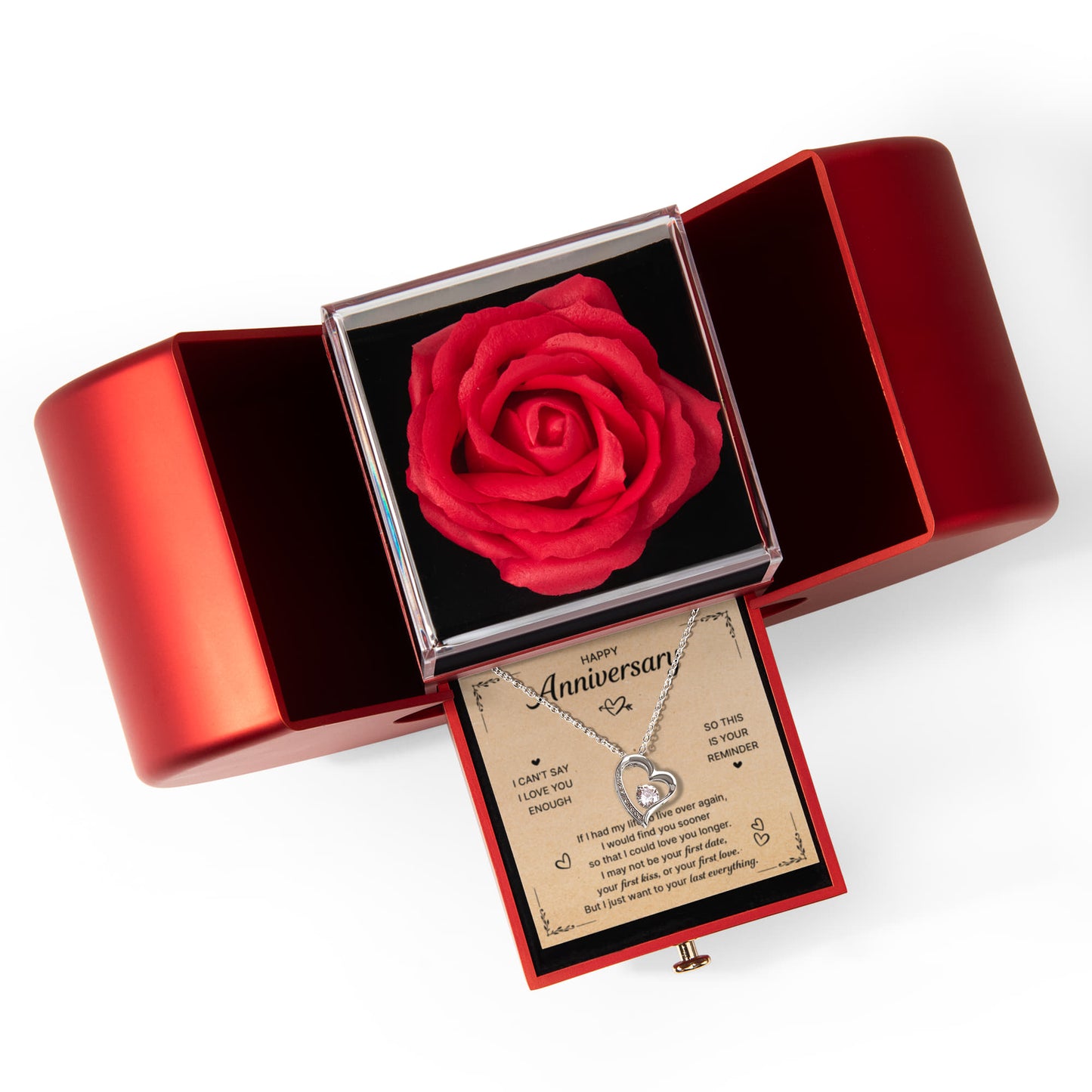 ANNIVERSARY FOREVER HEART ROSE BOX