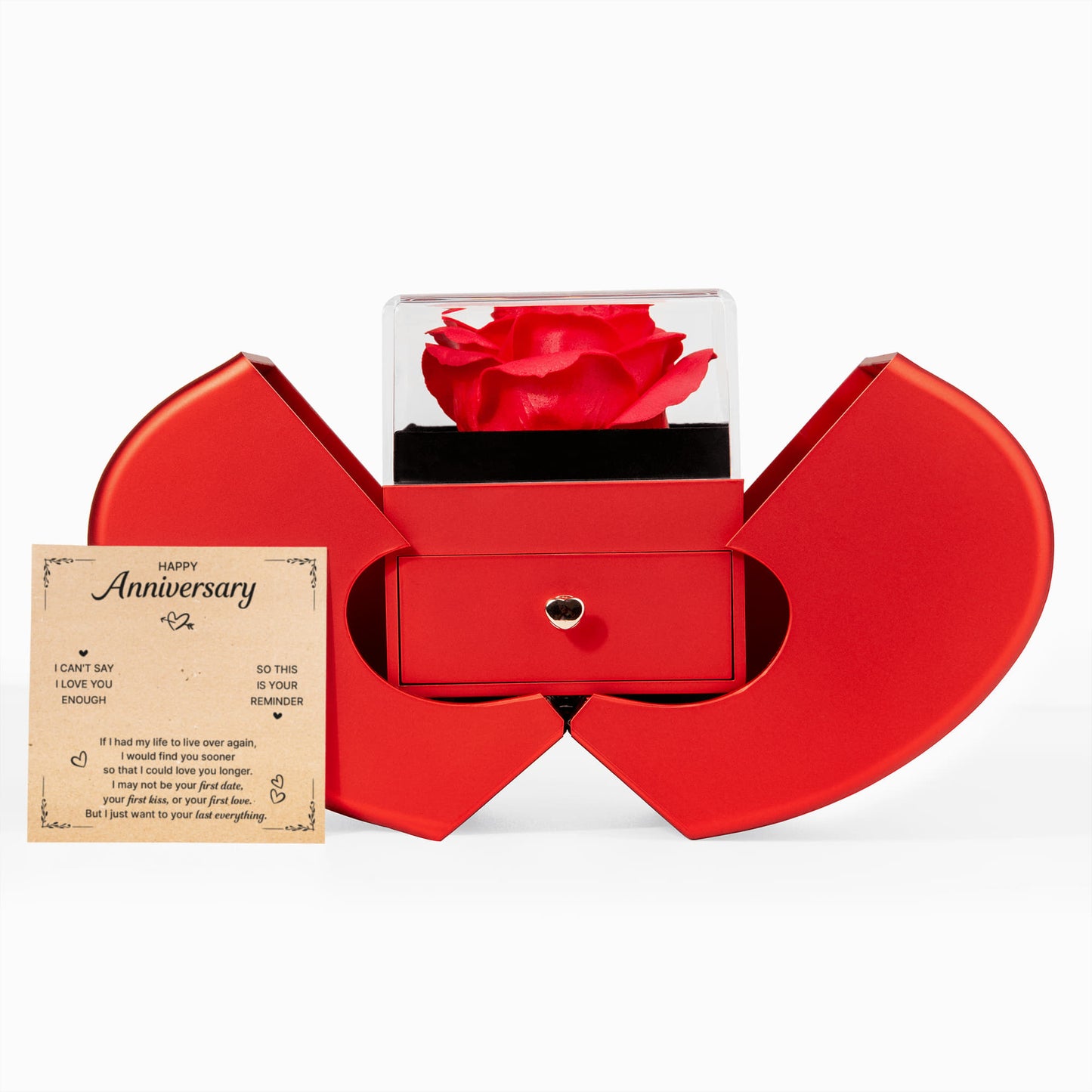 ANNIVERSARY FOREVER HEART ROSE BOX