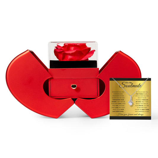 SOULMATE GOLD ALLURING HEART ROSE BOX