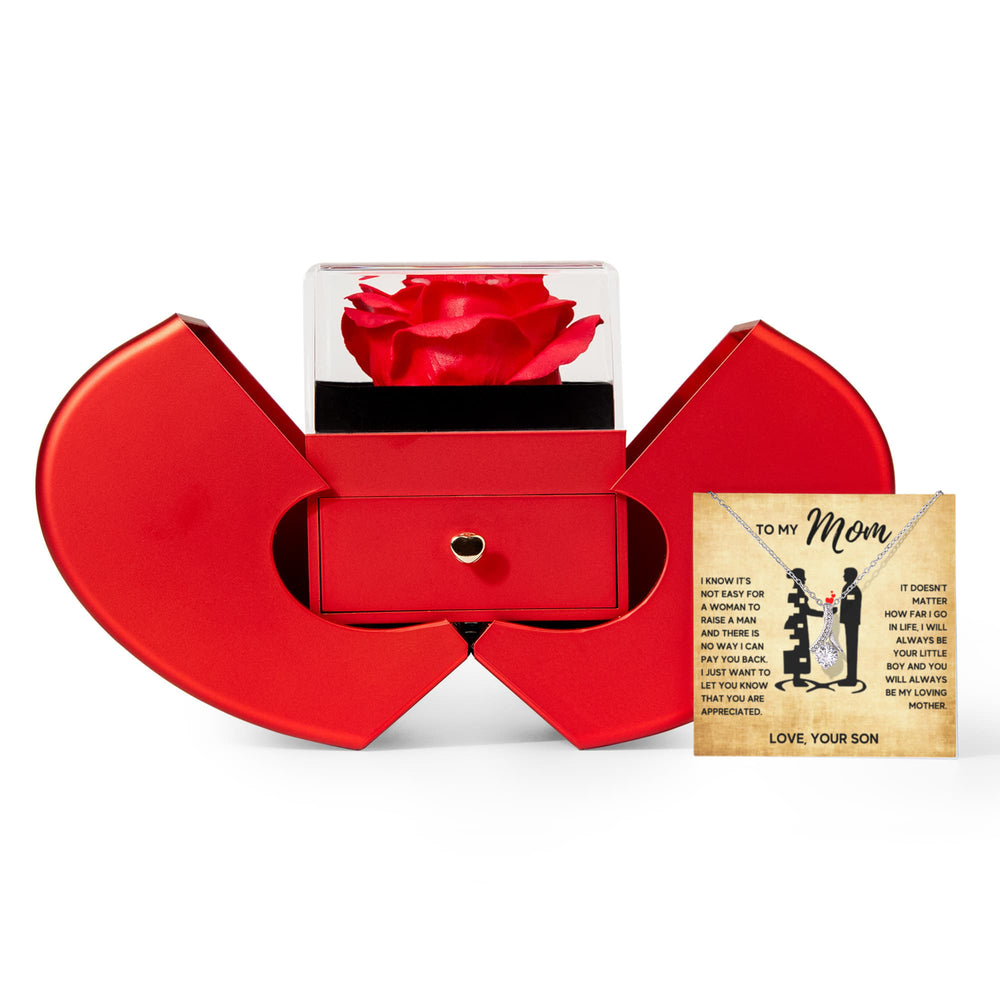 TO MY MOM LITTLE BOY ALLURING HEART ROSE BOX