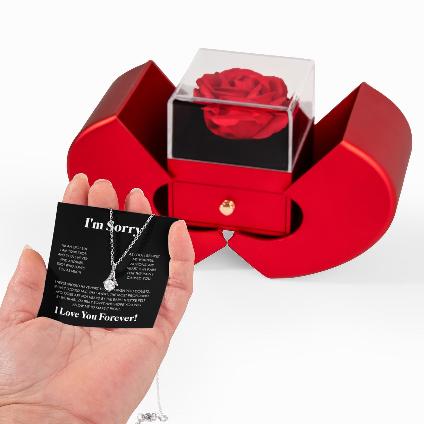 APOLOGIES ALLURING NECKLACE HEART BOX GIFT SET