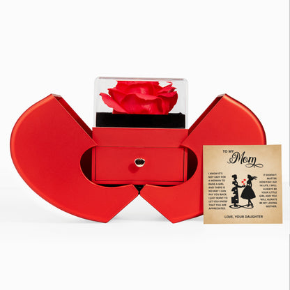 TO MY MOM LITTLE GIRL ALLURING HEART ROSE BOX