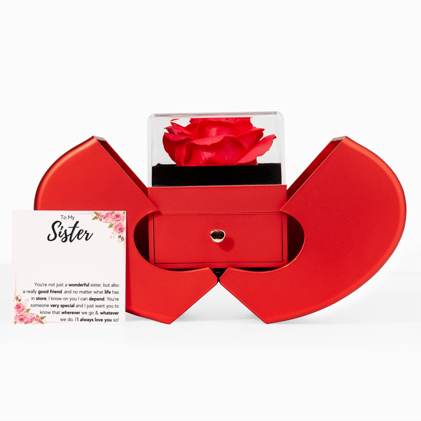 TO MY SISTER LOVE YOU SO ALLURING NECKLACE HEART BOX GIFT SET