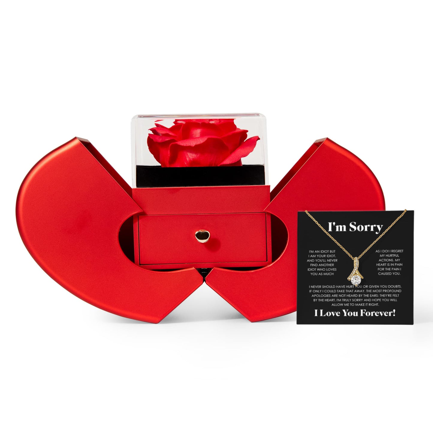 APOLOGIES ALLURING NECKLACE HEART BOX GIFT SET