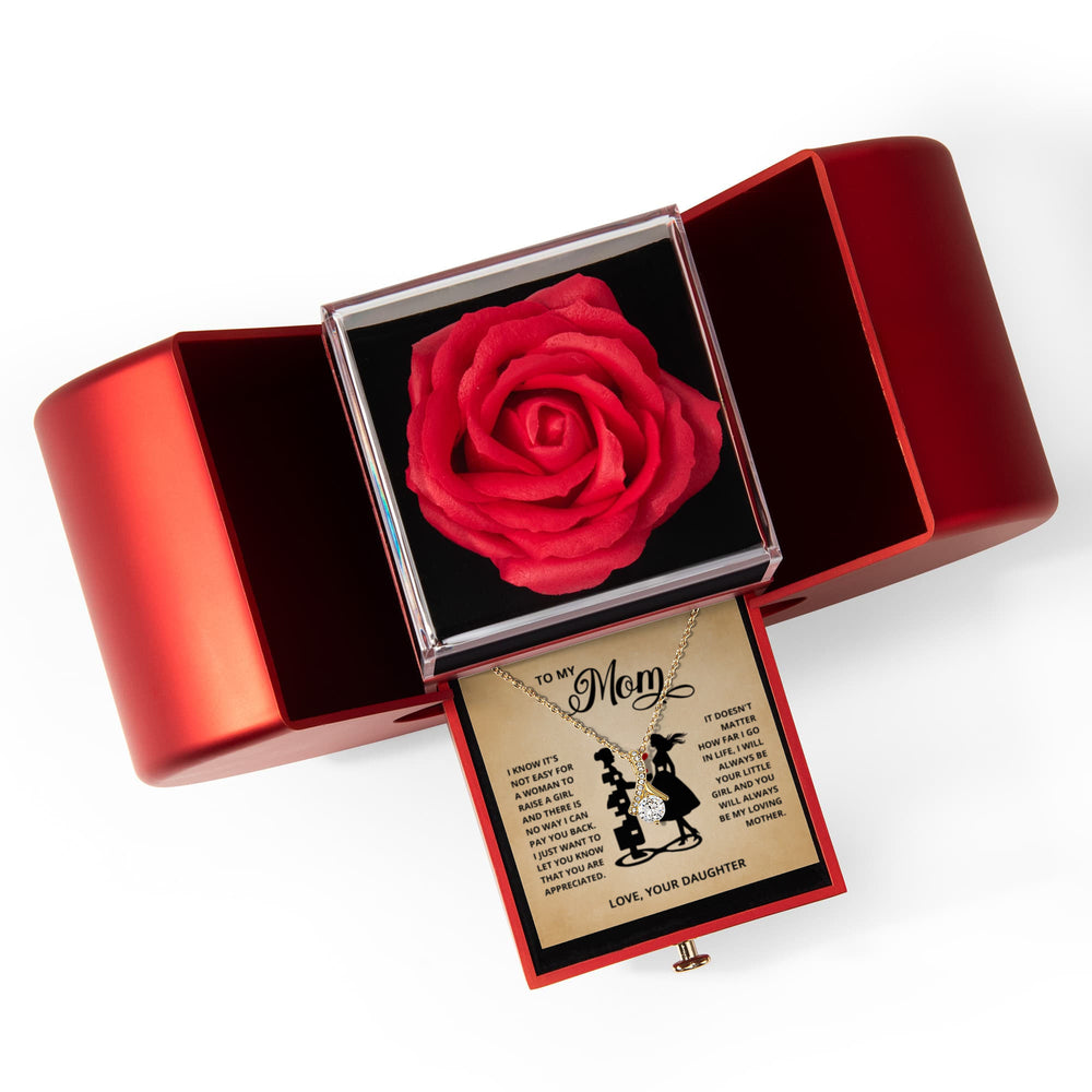 TO MY MOM LITTLE GIRL ALLURING HEART ROSE BOX