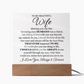 To My Beautiful Wife Printed - Acrylic Plaque Gift Set