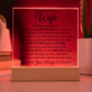 To My Beautiful Wife Printed - Acrylic Plaque Gift Set