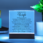 To My Beautiful Wife Printed - Acrylic Plaque Gift Set