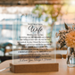 To My Beautiful Wife Printed - Acrylic Plaque Gift Set