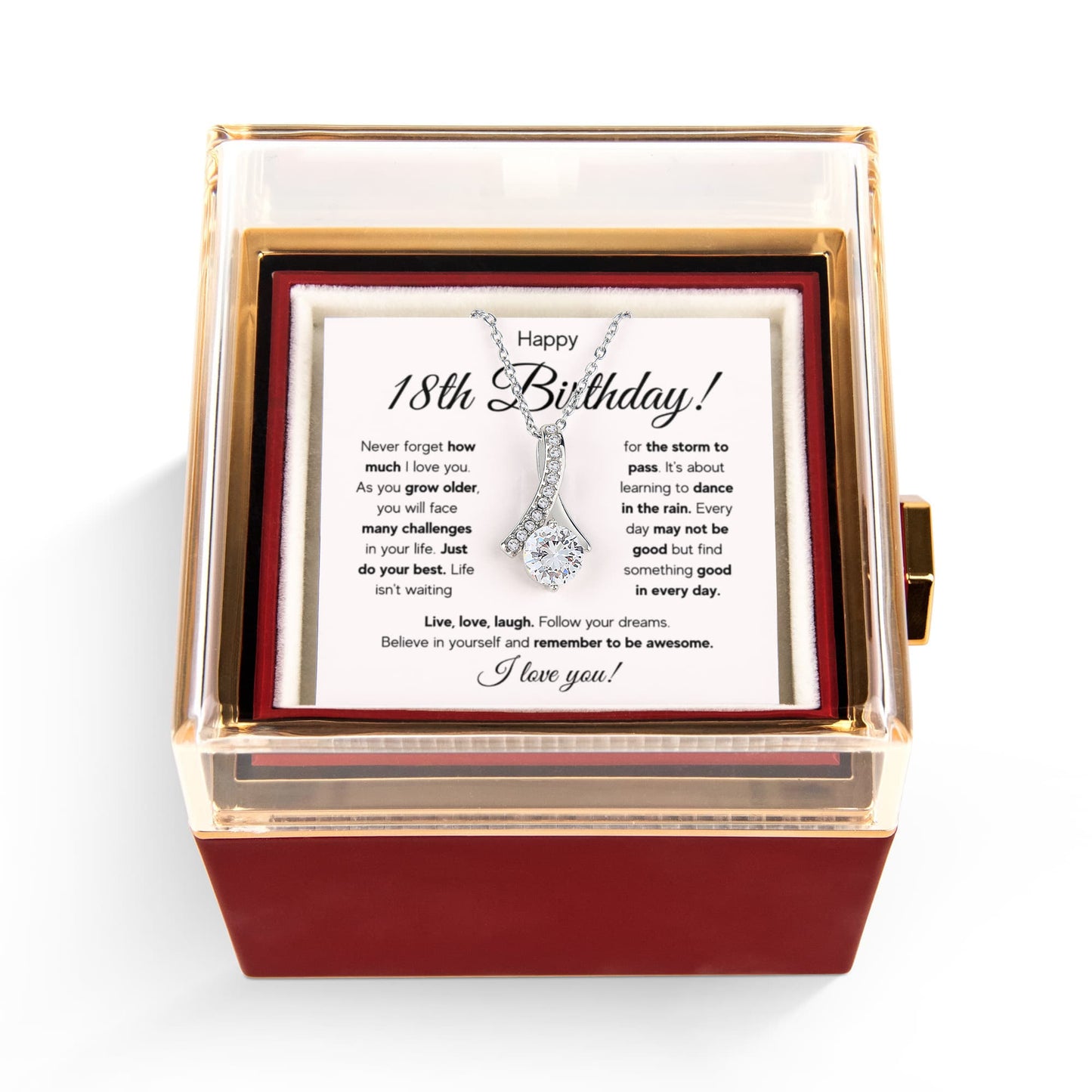 18TH BIRTHDAY STORM ALLURING NECKLACE ROSE BOX GIFT SET