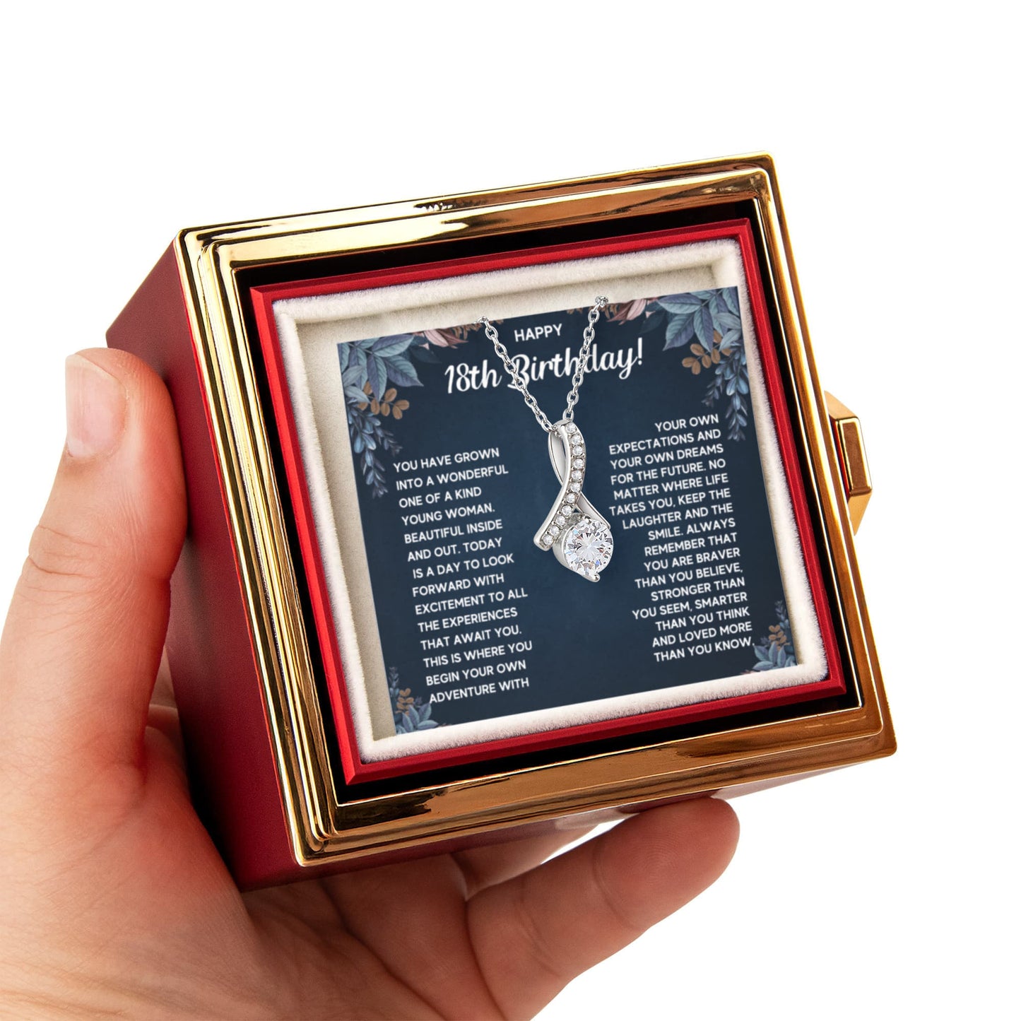 18TH BIRTHDAY DREAMS ALLURING NECKLACE ROSE BOX GIFT SET