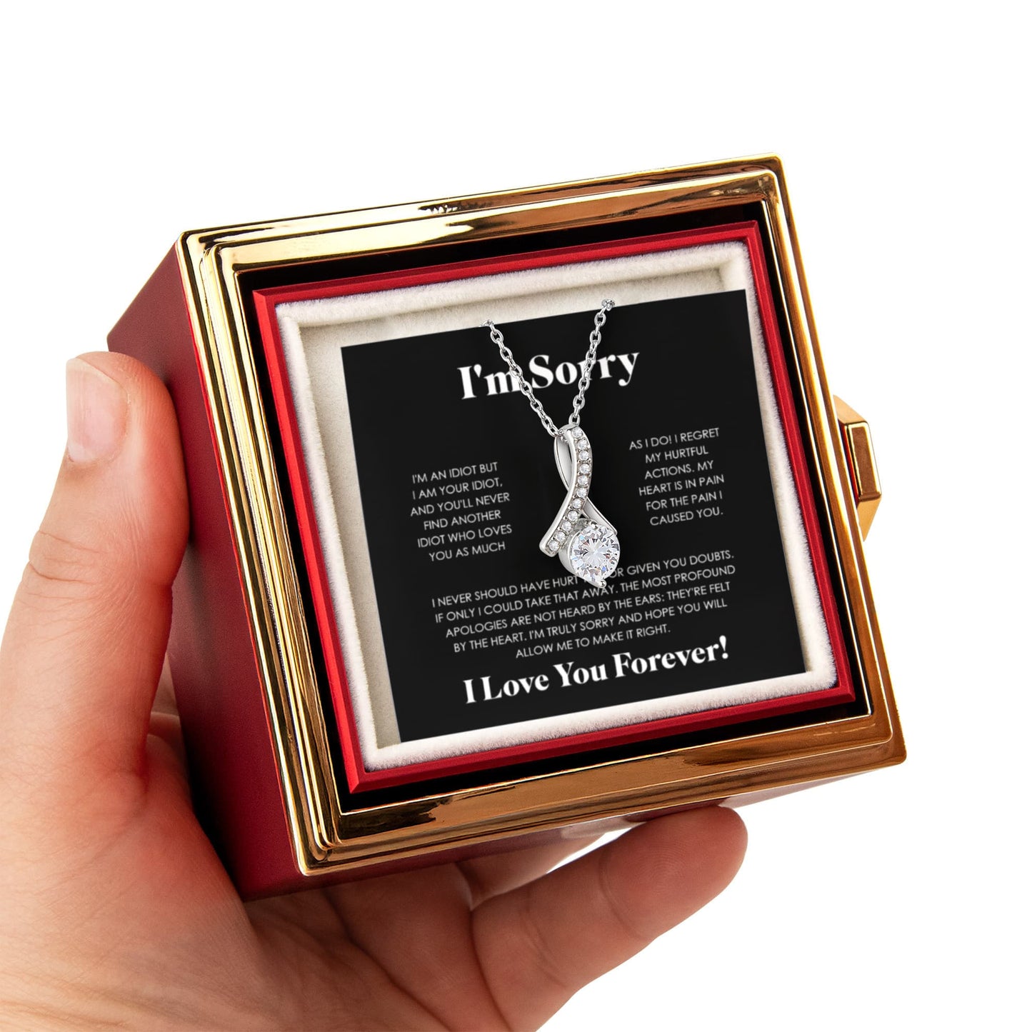 APOLOGIES ALLURING NECKLACE ROSE BOX GIFT SET