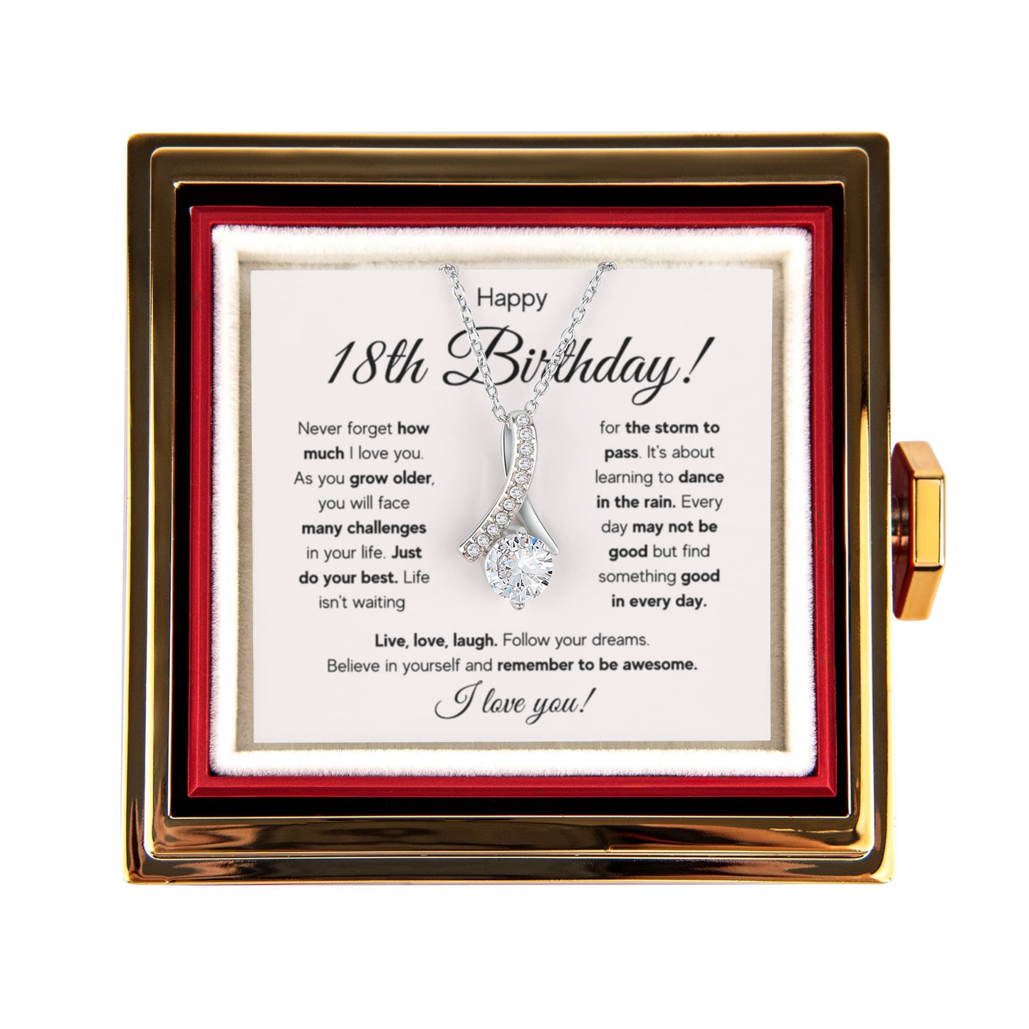 18TH BIRTHDAY STORM ALLURING NECKLACE ROSE BOX GIFT SET
